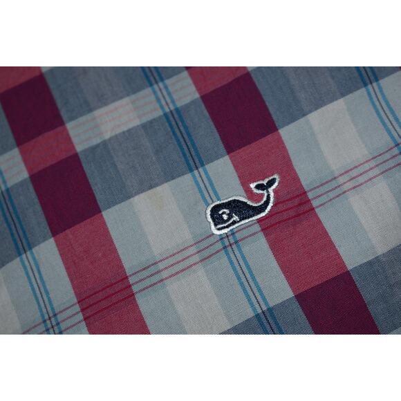 Vineyard Vines Dress Shirt Tucker Whale Size XS Extra Small Slim Fit Pink Plaids - Picture 3 of 7